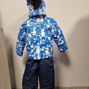 Talve komplekt (jope+püksid, sinisel põhjal kirju)